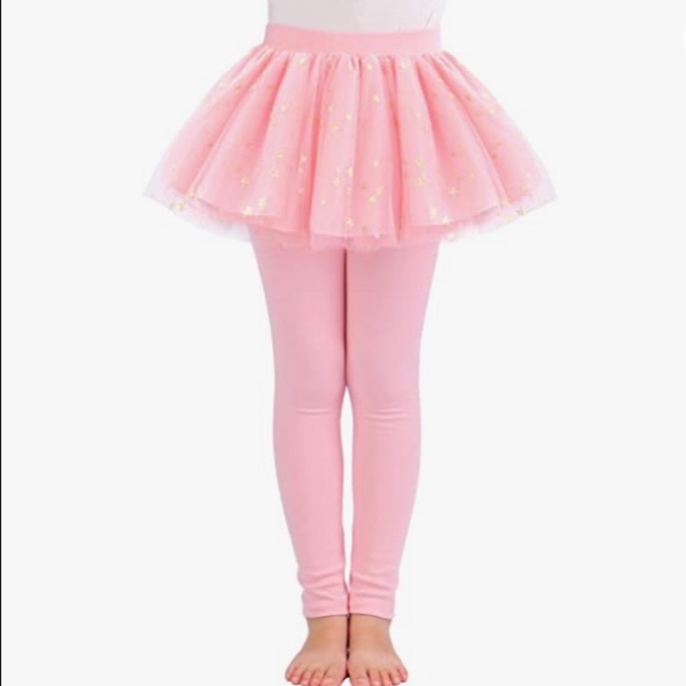 Pink tutu leggings